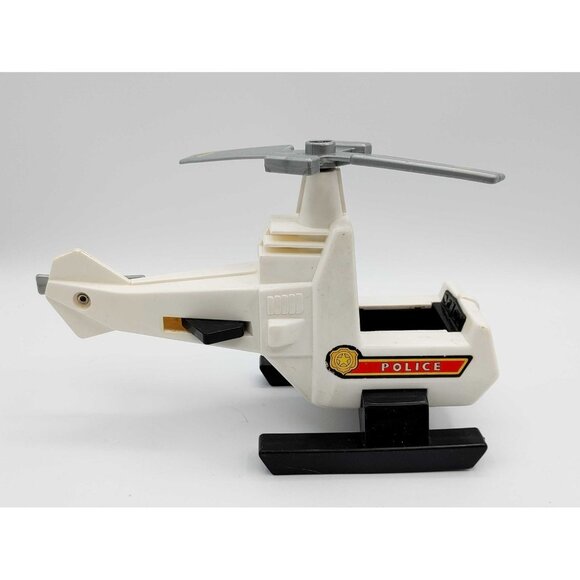 Vintage 1981, Fisher Price Husky Helicopter Police Car & Motorcycle/ 1 Cop - Picture 7 of 15